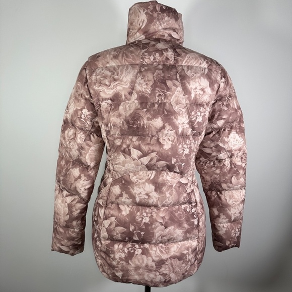 Athleta Downtown Printed Jacket in Antoinette Floral Pink Small Down Coat - Picture 10 of 16